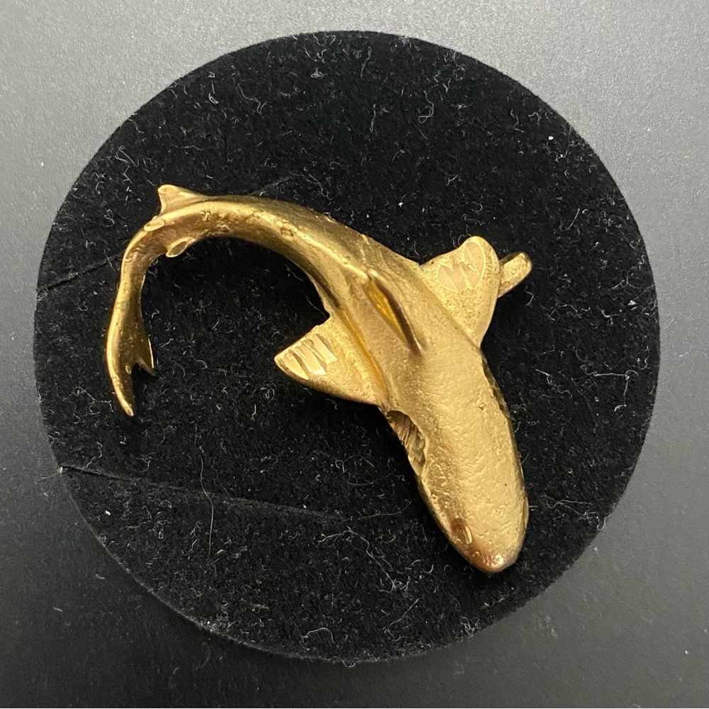 Gold Plated Shark Pendant